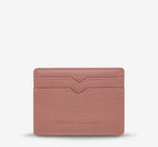 The Status Anxiety Together For Now Wallet in Dusty Rose on a blank background