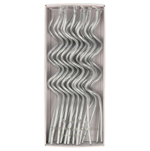 Swirly Candles | Silver