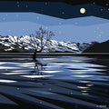 Wanaka Tree Winter Night | Box Frame