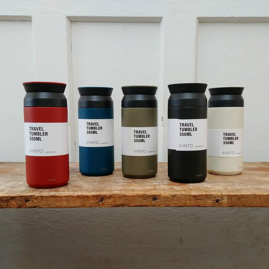 Kinto Travel Tumblers on bench