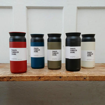 Kinto Travel Tumblers on bench