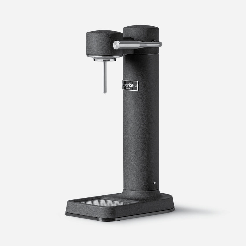 The Aarke Carbonator 3 in Matte Black on a blank background
