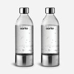 The Aarke PET Water Bottle 2 pack on a blank background