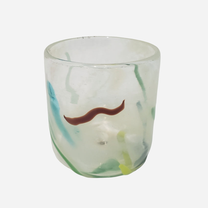The Amokura Glass Bach Cup in Pastel Green on a blank background
