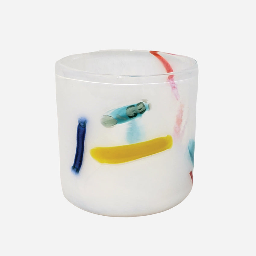 The Amokura Glass Bach Cup in White on a blank background