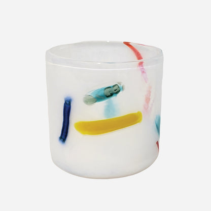 The Amokura Glass Bach Cup in White on a blank background