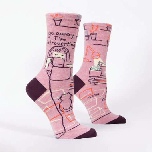 Womens Socks | Go Away, Introverting