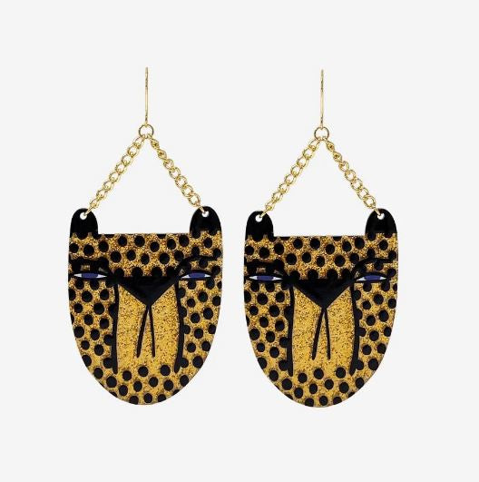 Grumpy Cheetah Earrings