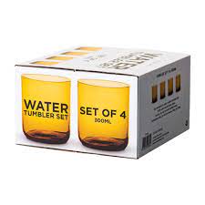 Water Tumbler Set (4pcs) Amber