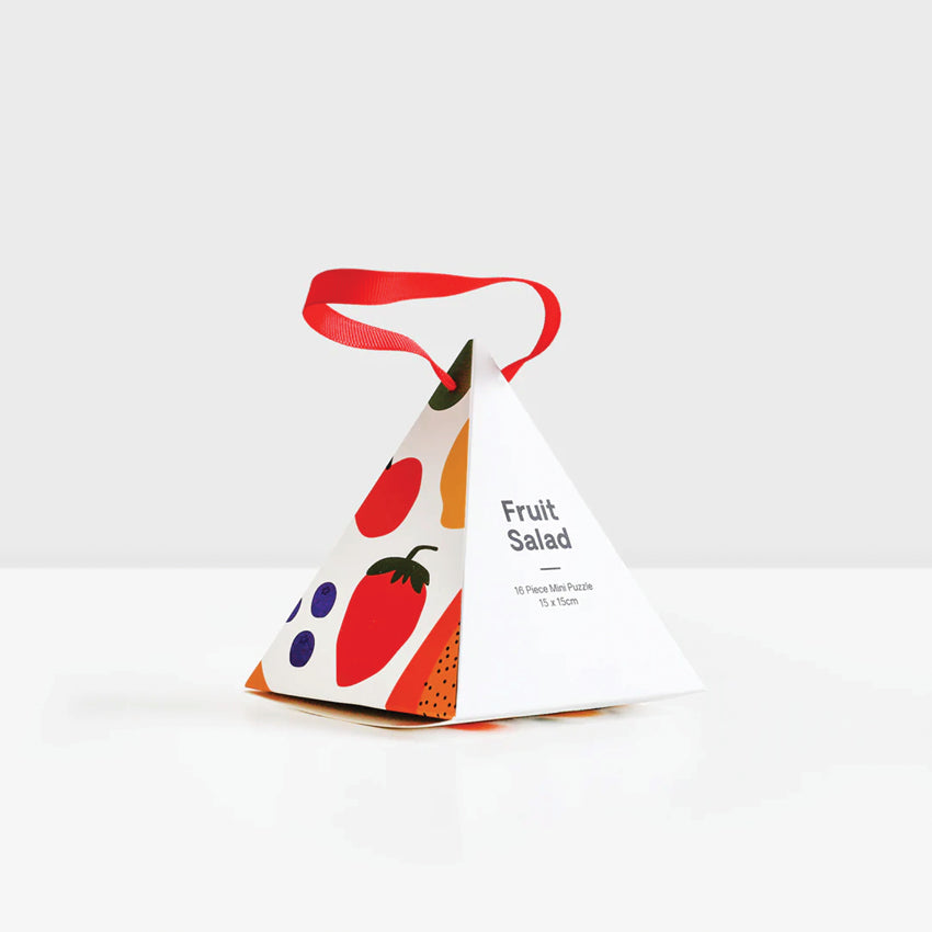 The Father Rabbit Hanging Gift Box in Fruit Salad on a blank background