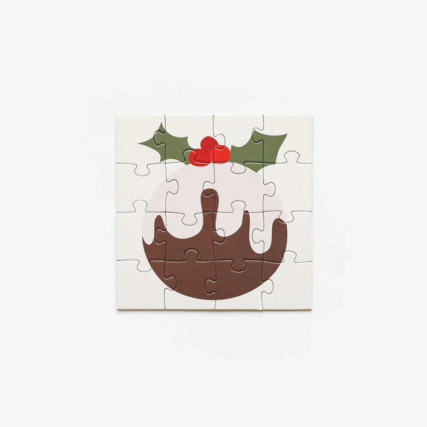 The Father Rabbit Hanging Gift Box in Xmas Pudding puzzle put together