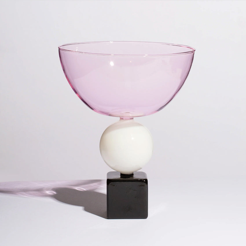 The Fazeek Geo Bowl in Pink on a blank background