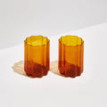 The Fazeek Wave Glasses in Amber on a blank background