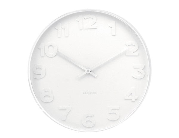 Mr. White Wall Clock | Large