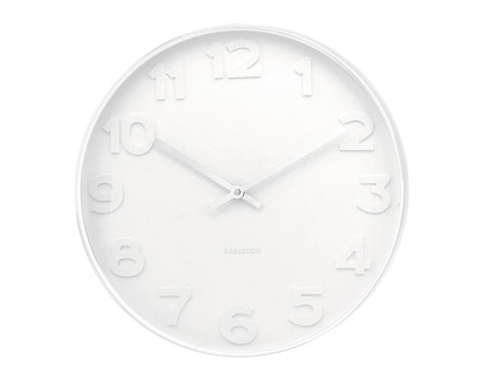 Mr. White Wall Clock | Large