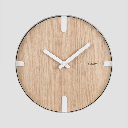 Karlsson Dashed Oak Wall Clock