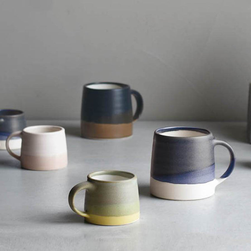 Kinto Slow Style Mug Mini photographed with the bigger Slow Style Mugs
