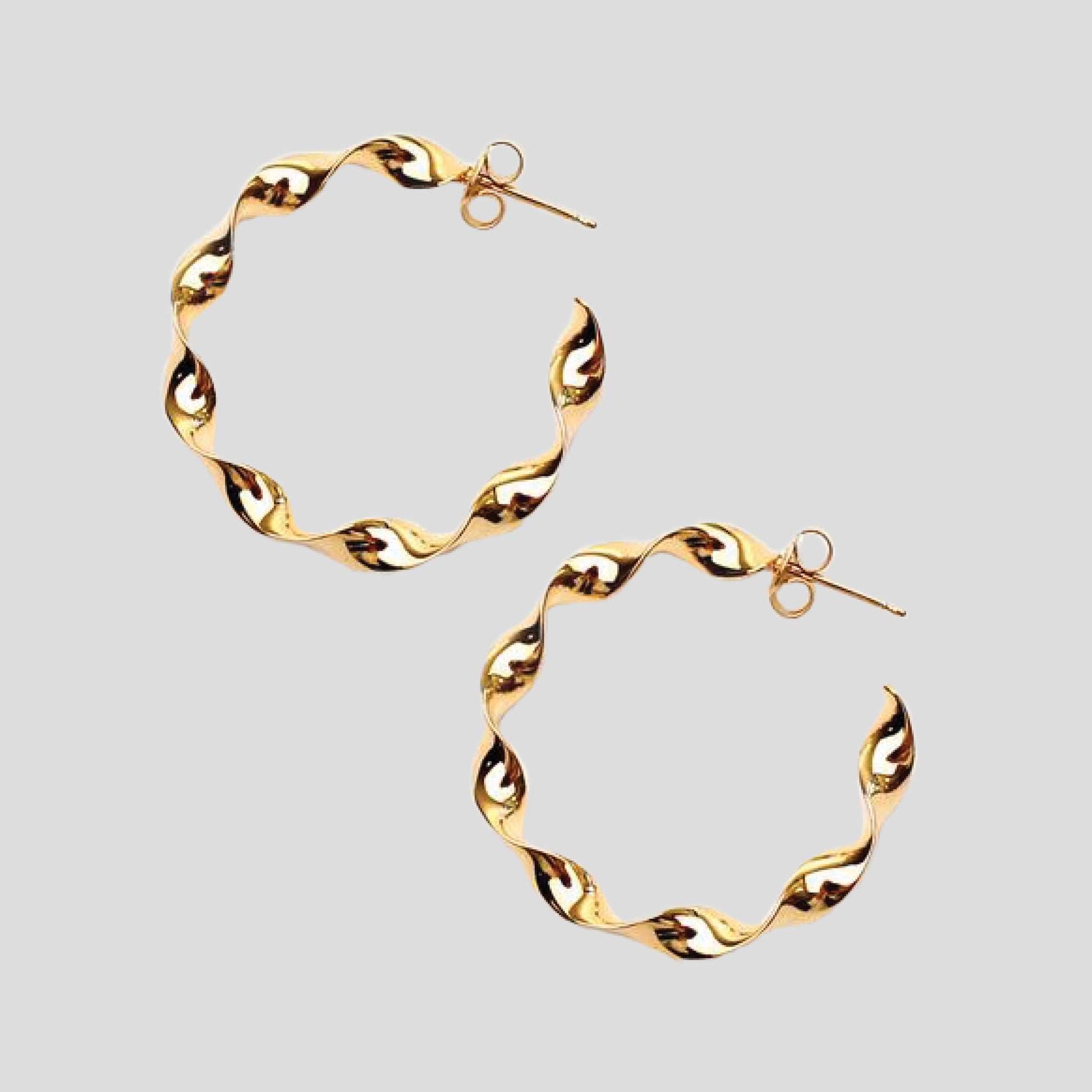 La Tribe Twisted Hoop Large in Gold
