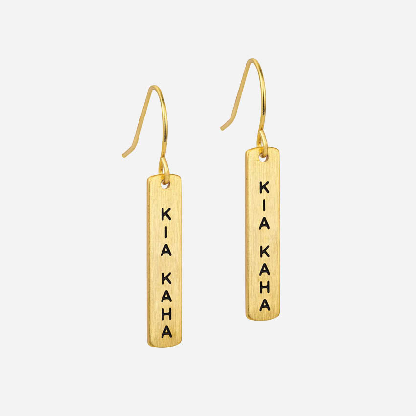 Te Reo Earrings | Kia kaha (Stay Strong)