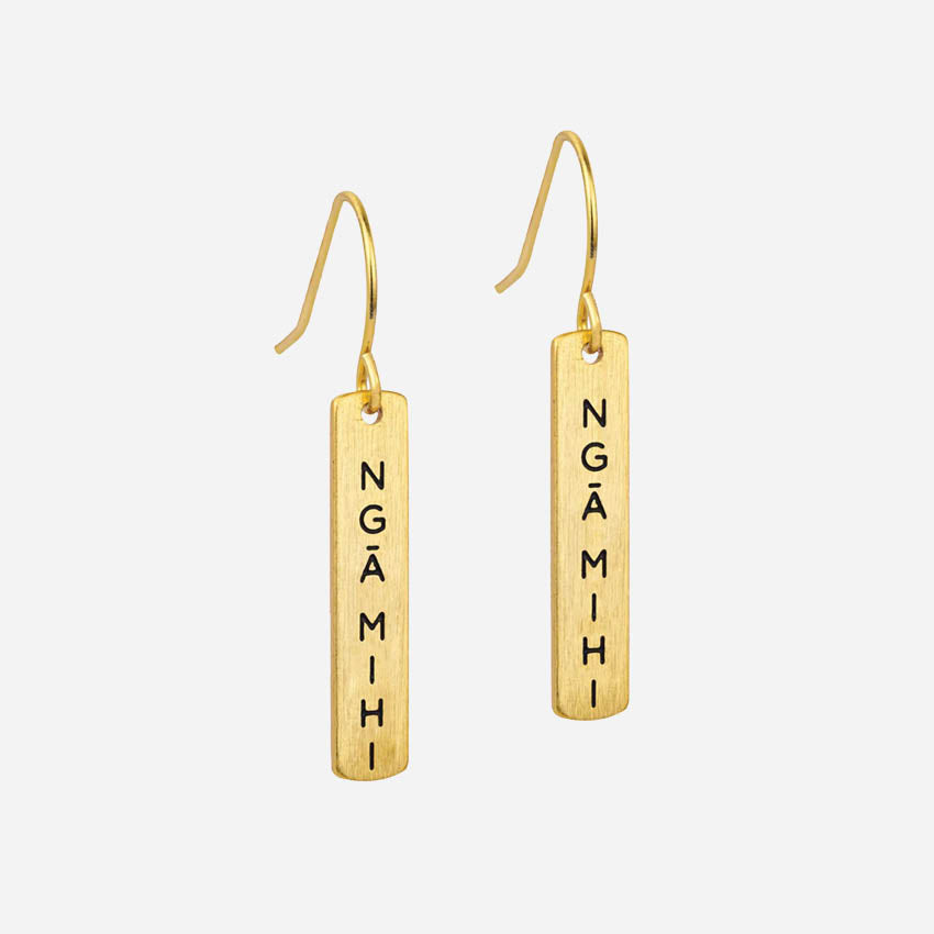 Te Reo Earrings | Ngā mihi (Thank You)