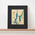 Art Map | Lake Wānaka & Lake Hawea 30 x 38
