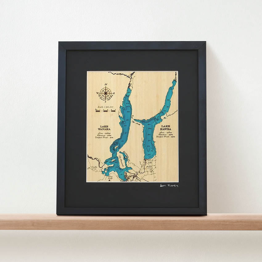 Art Map | Lake Wānaka & Lake Hawea 30 x 38