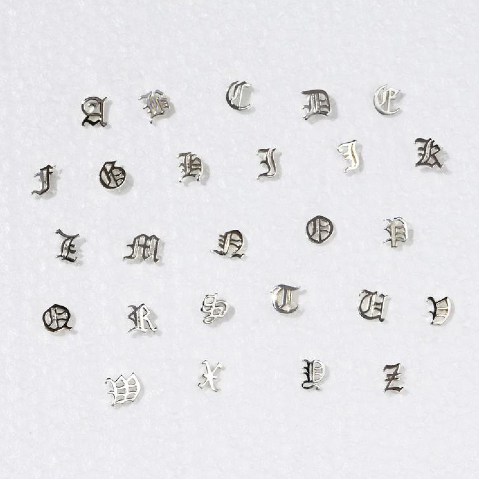 Meadowlark Letter Studs in Silver