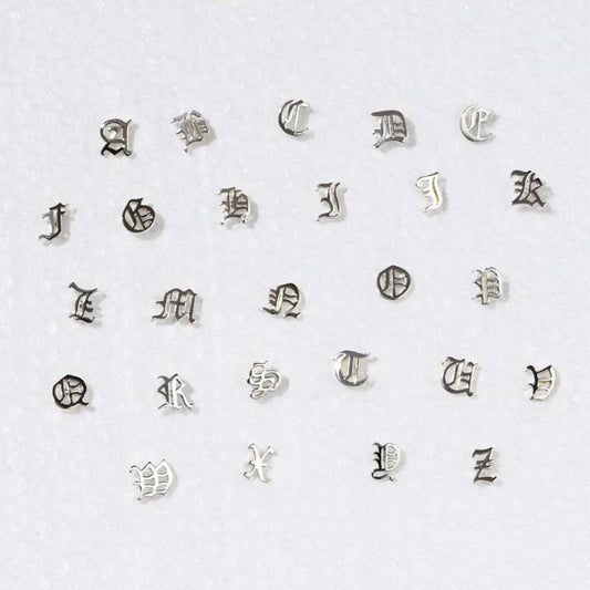 Meadowlark Letter Studs in Silver