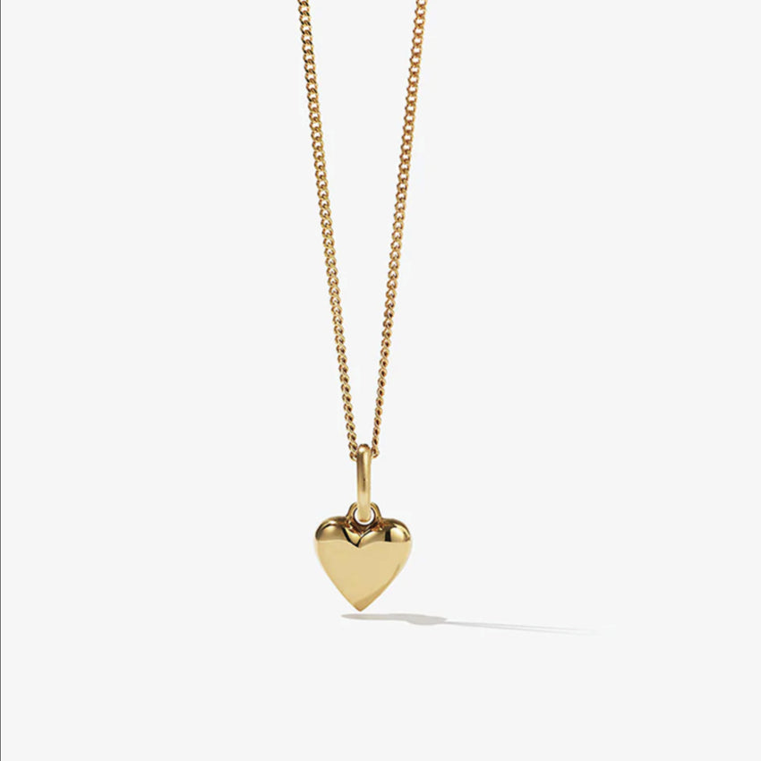 The Meadowlark Mini Camille Necklace in Gold on a blank background