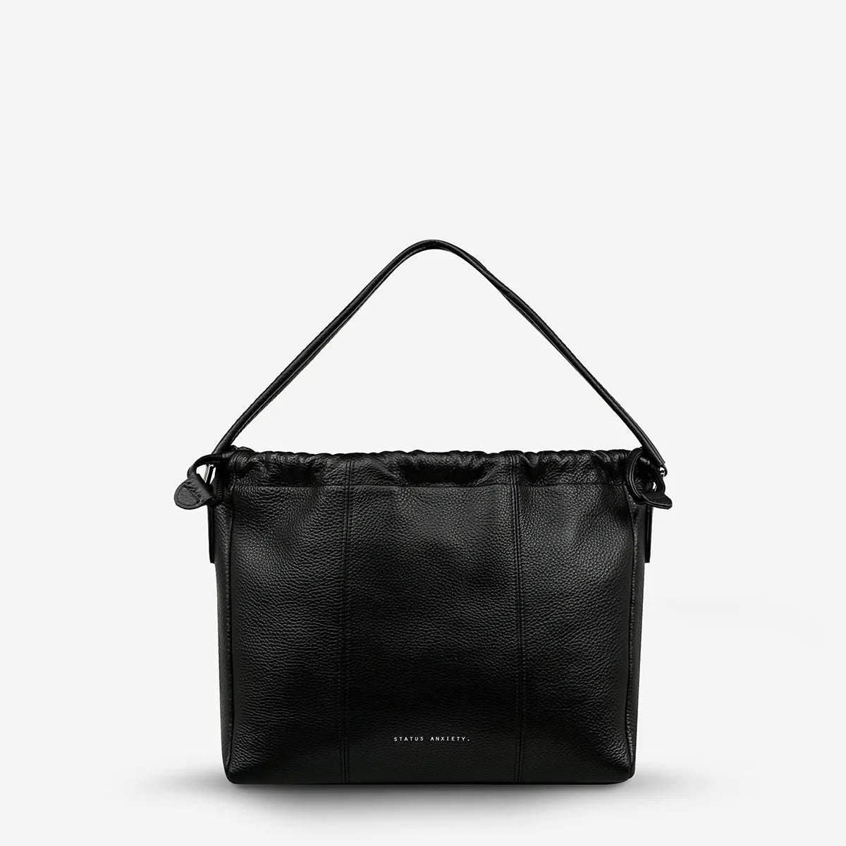 The Status Anxiety Point Of No Return Bag in Black on a blank background