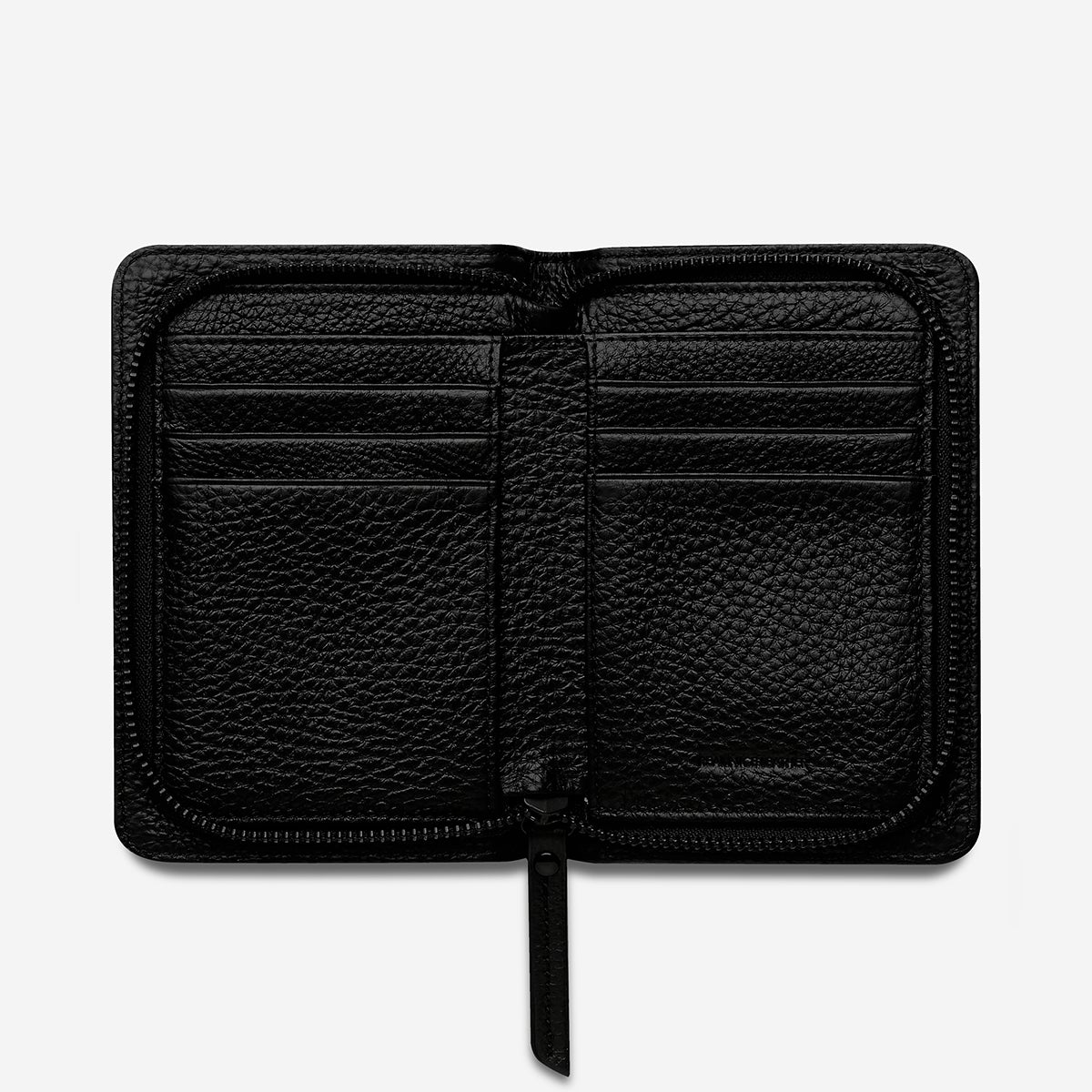 Status Anxiety Popular Problems Wallet in Black Inside View