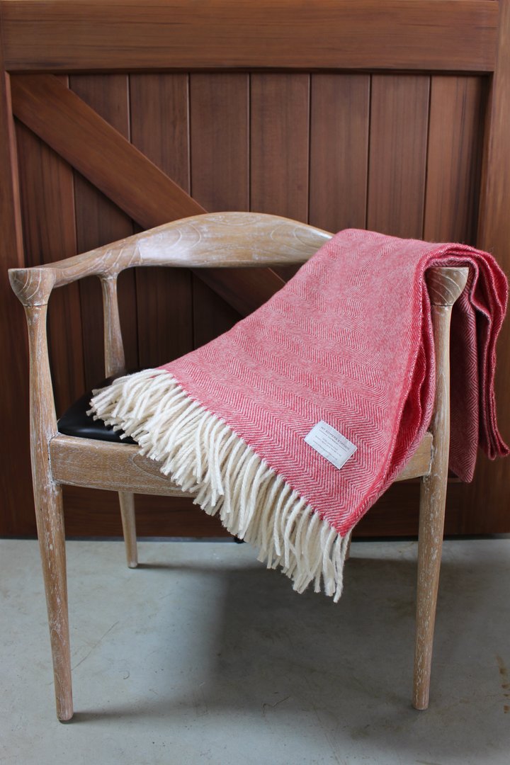 Lambswool Blanket | Herringbone Weave