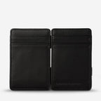 Status Anxiety Flip Wallet in Black Opened