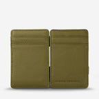 Status Anxiety Flip Wallet in Khaki Opened