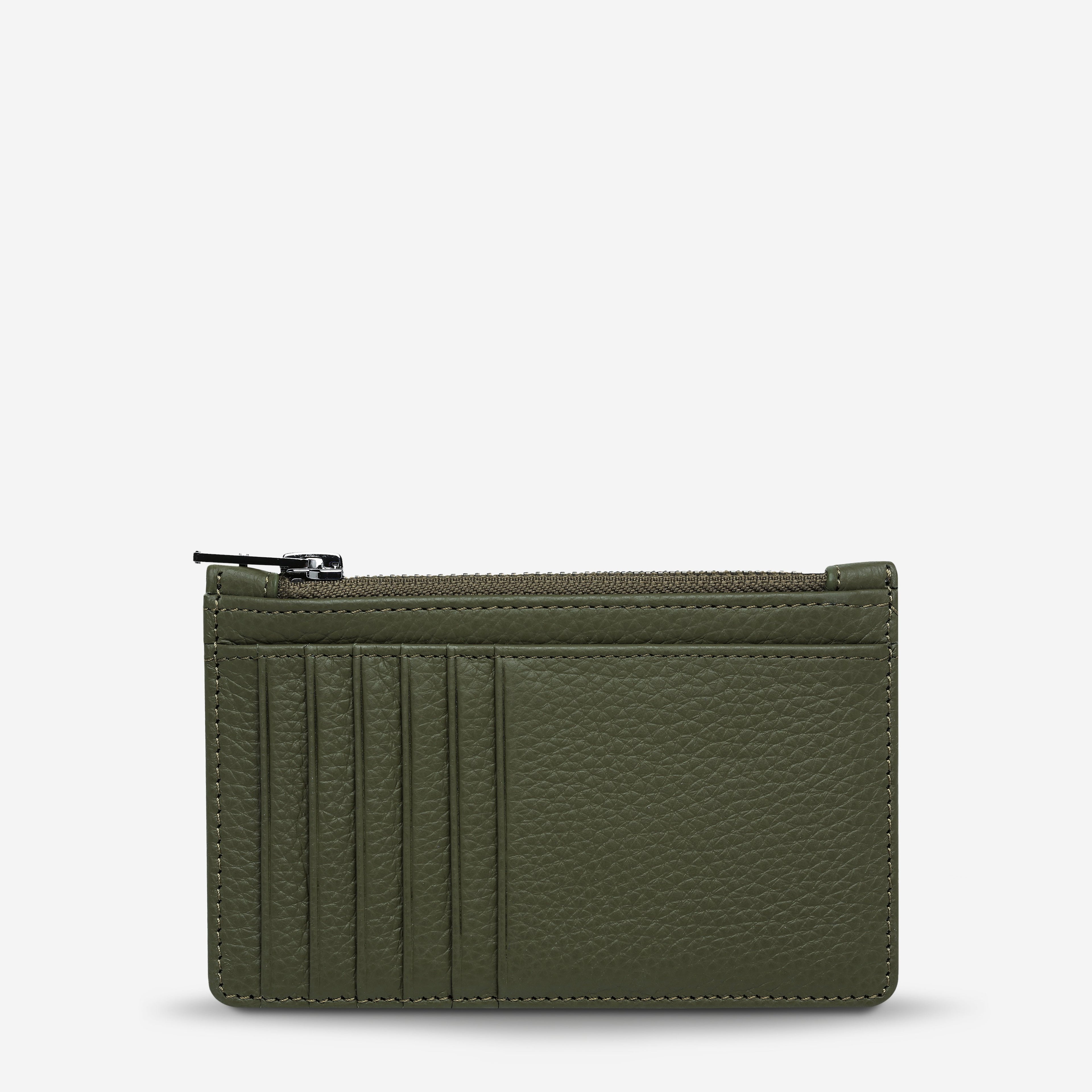 The Status Anxiety Avoiding Things Wallet in Khaki on a blank background