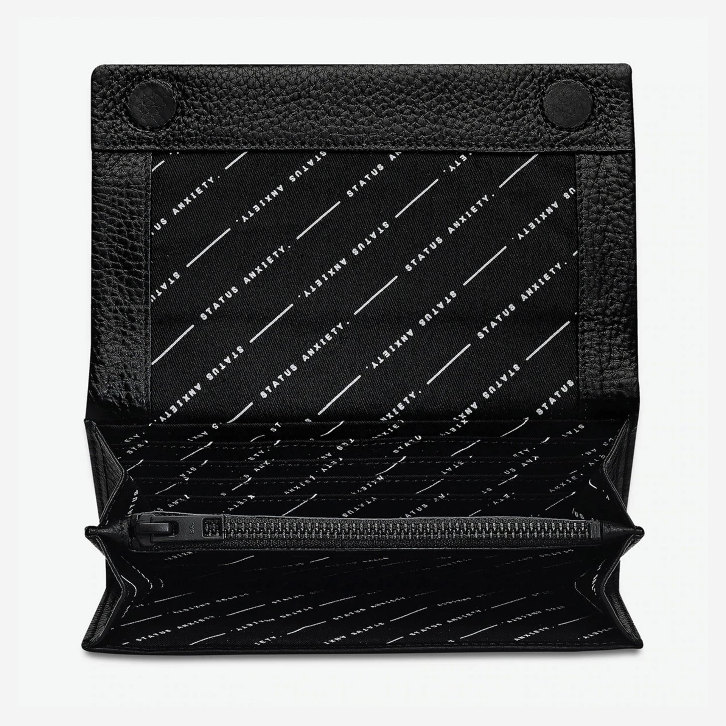 Status Anxiety Nevermind Wallet in Black Open