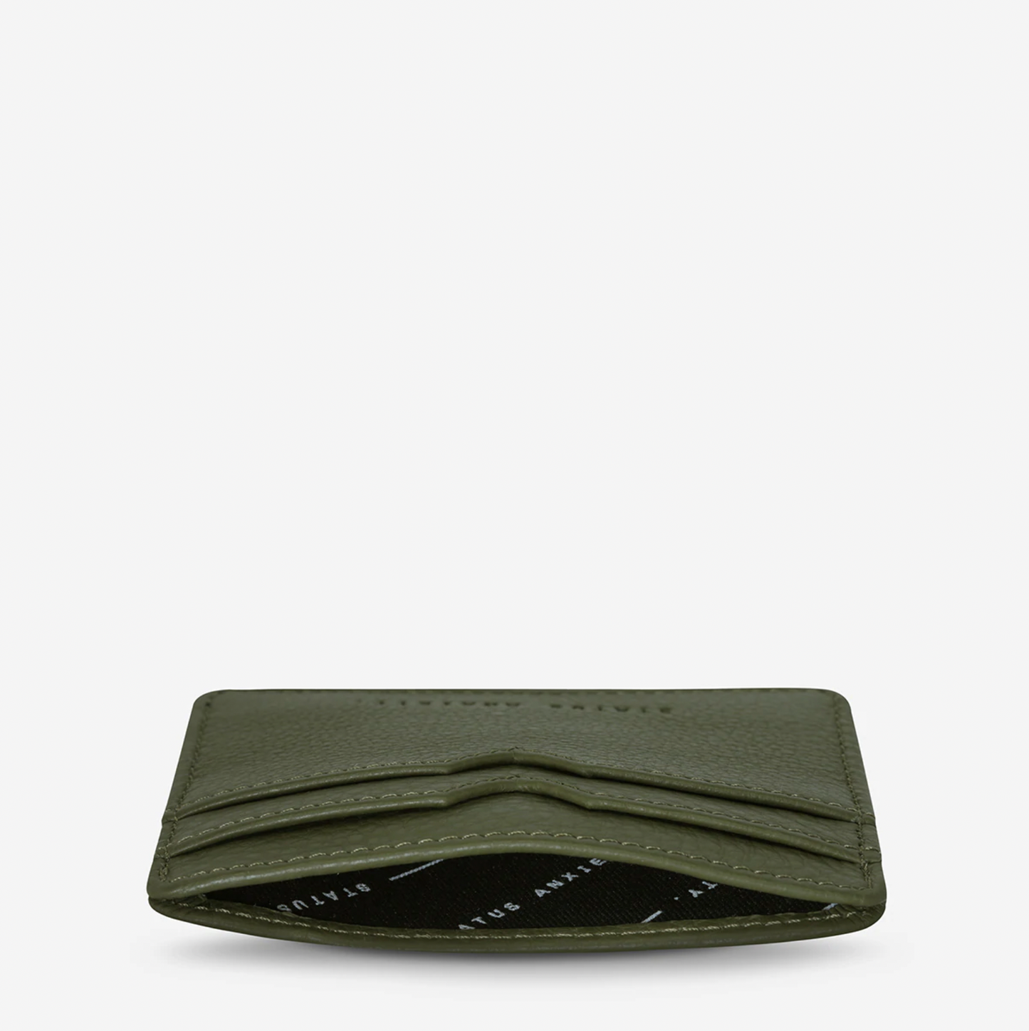Status Anxiety Together For Now Wallet in Khaki Side View