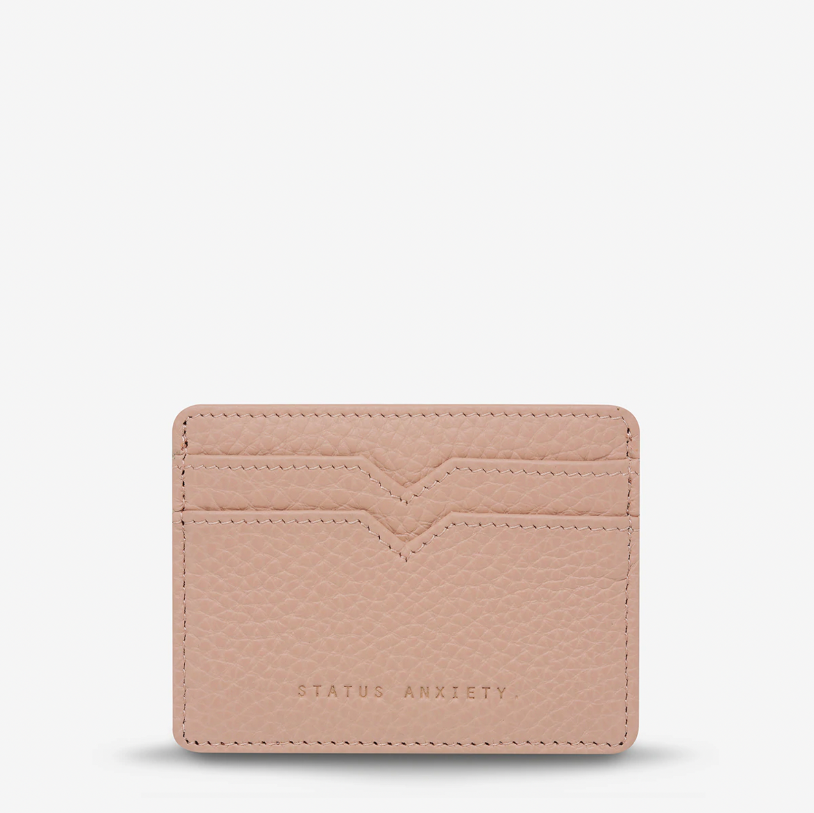 Status Anxiety Together For Now Wallet in Dusty Pink on a blank background