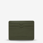 Status Anxiety Together For Now Wallet in Khaki on a blank background