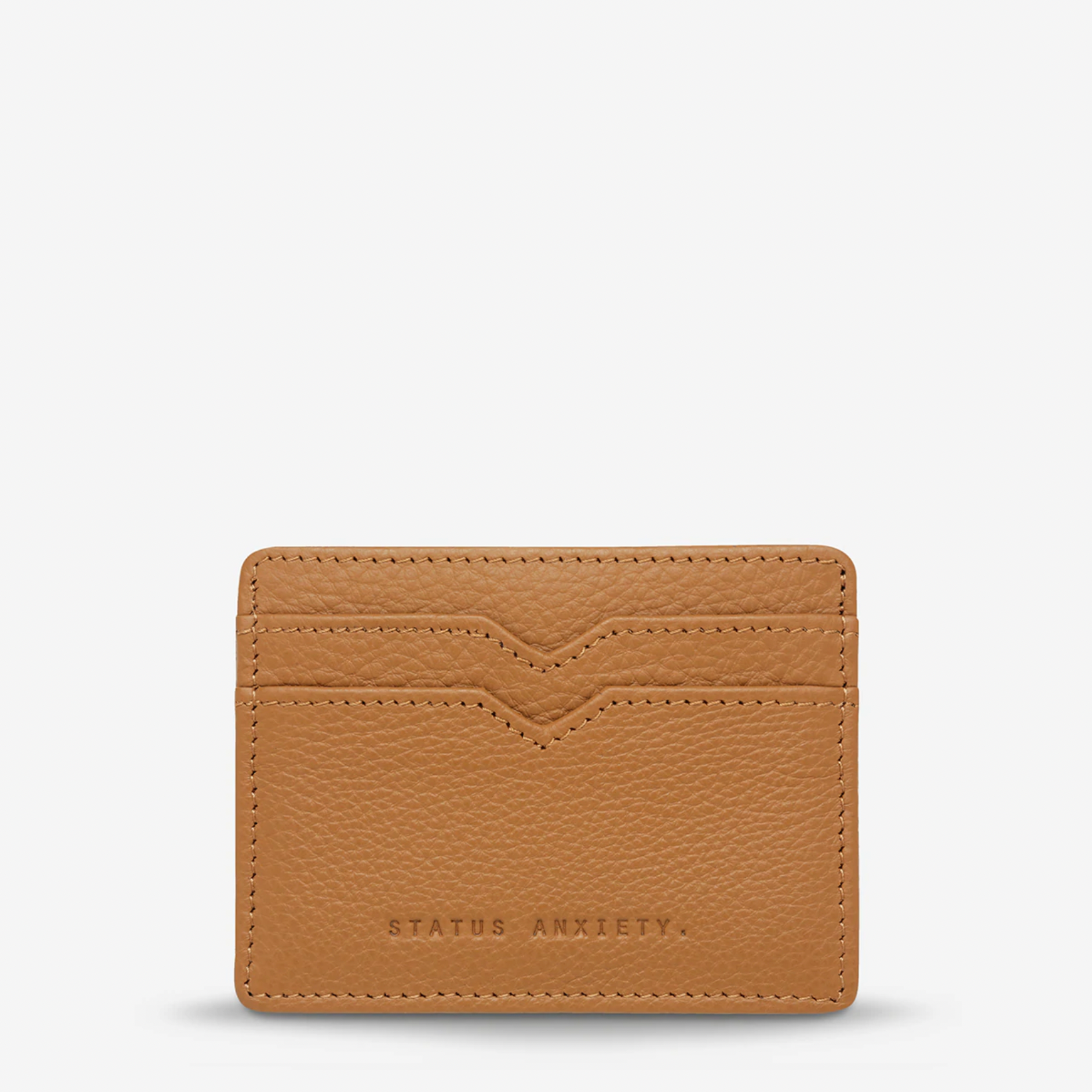 Status Anxiety Together For Now Wallet in Tan on a blank background