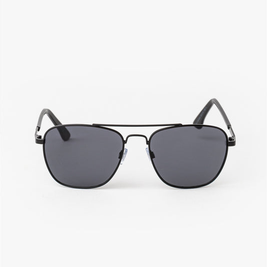 Stella + Gemma Innes Black Sunglasses on a white background