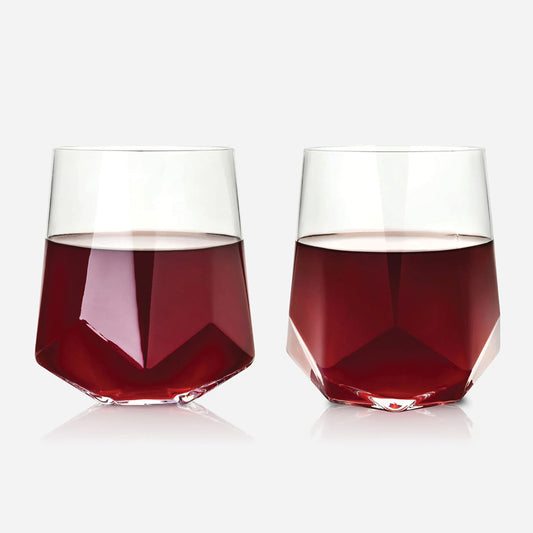 Faceted Crystal Wine Tumbler