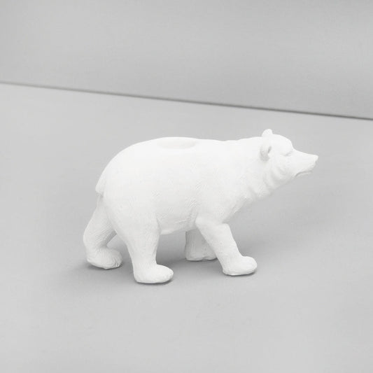Bear Candle Holder | White