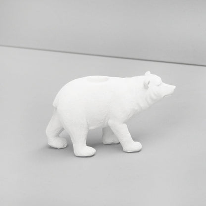 Bear Candle Holder | White